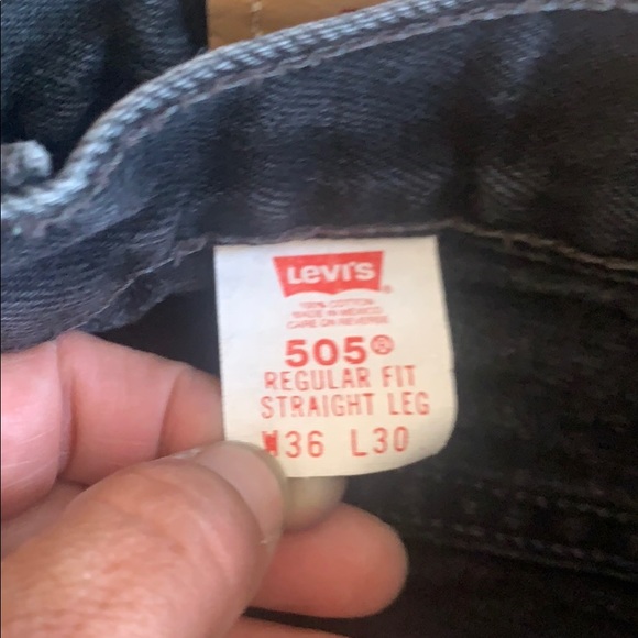 Levi’s 505 Straight Fit Men’s 36x30  Black - Picture 6 of 10